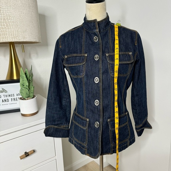 Chico's Women's Blue Denim Jacket Size 0 US Small - Picture 8 of 13